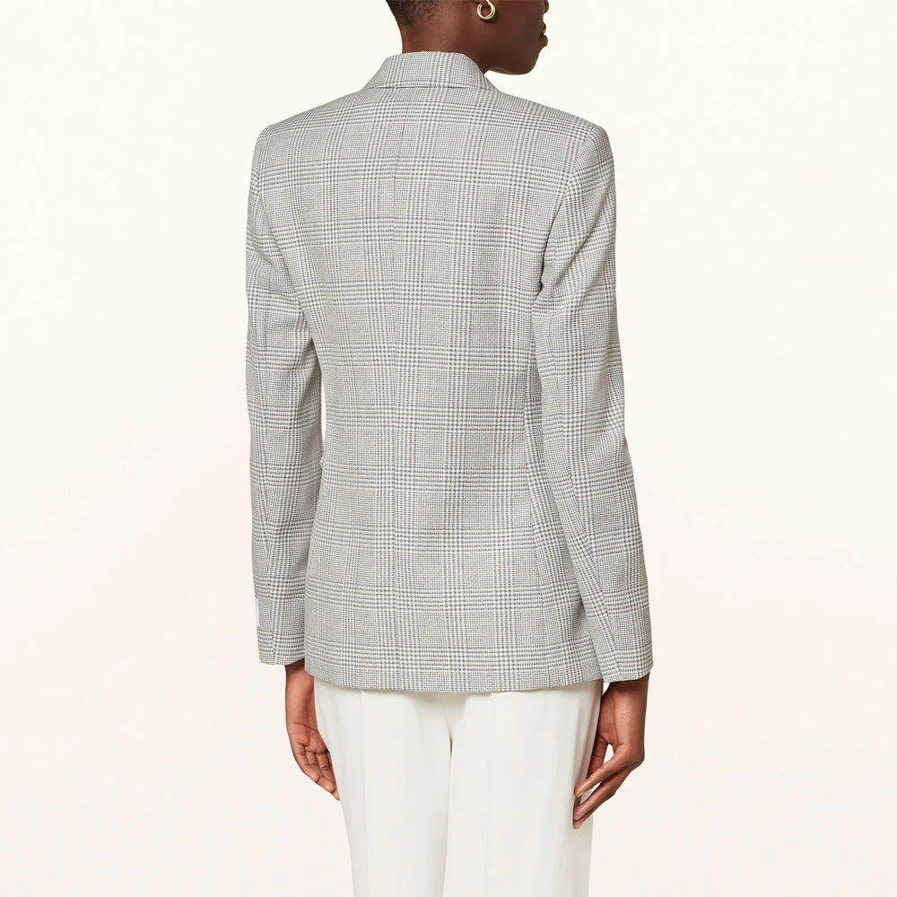 Hugo Boss Getailleerde Wollen Blazer Gray Dames