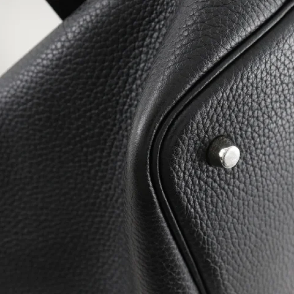 Hermès Vintage Pre-owned Leather handbags Black Dames