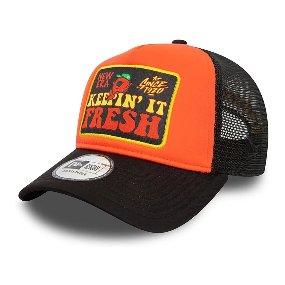 new era Zwarte Patch Trucker Pet Multicolor Heren