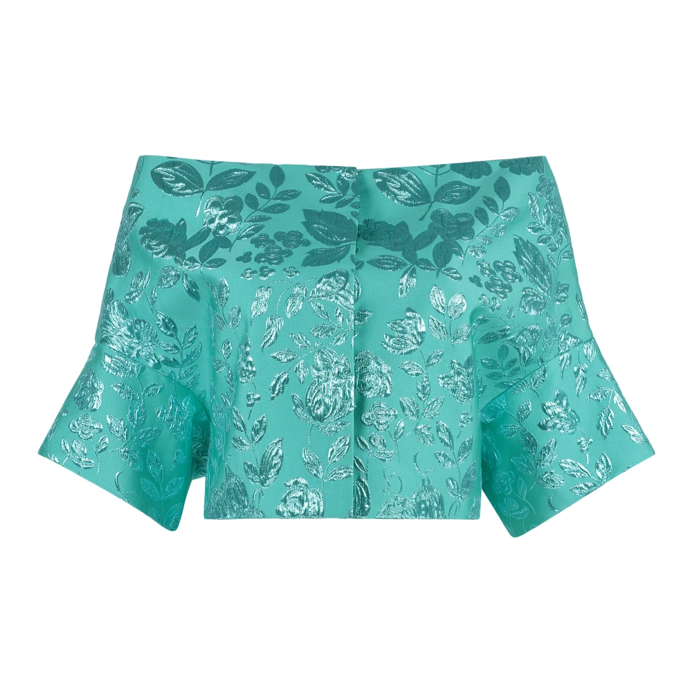 P.a.r.o.s.h. Bloemen jacquard blouse Green Dames