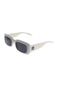 lunettes-de-soleil-blanches-rectangulaires-verres-gris