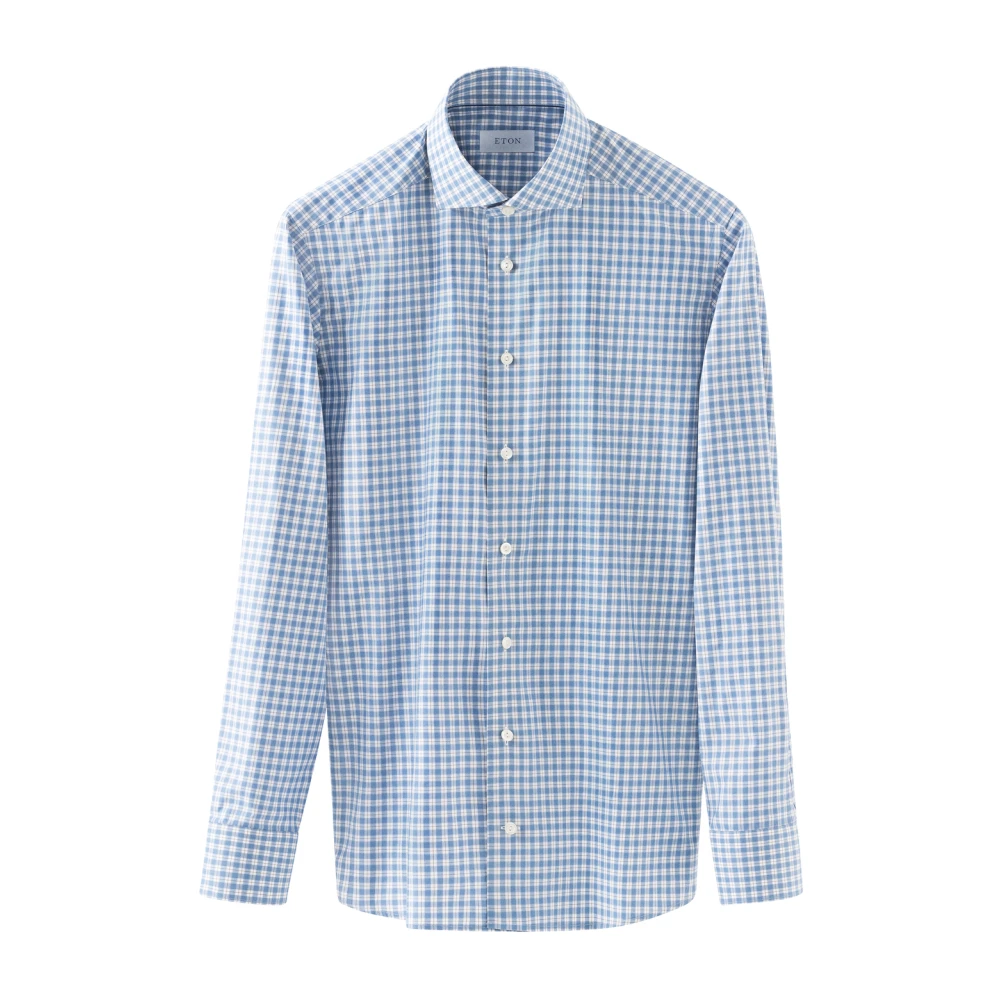 Eton Moderne Twill Overhemd Blue Heren