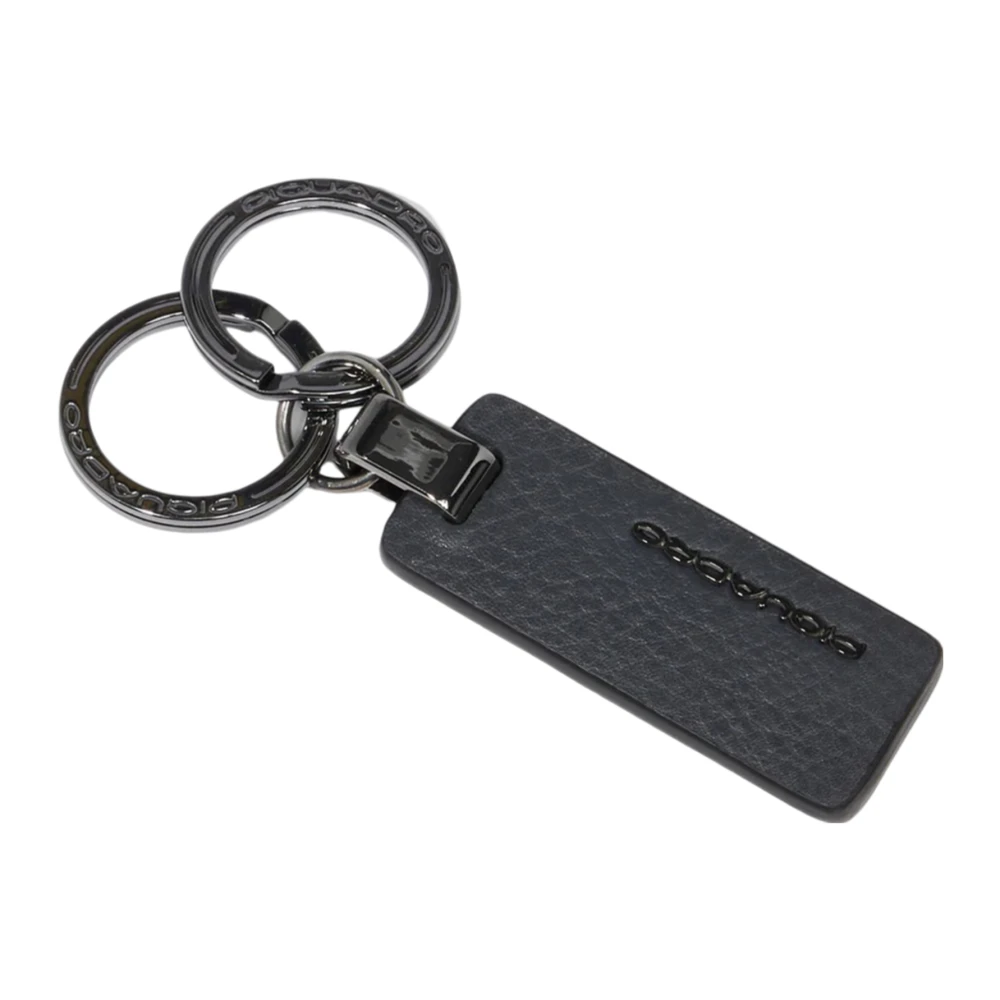 Piquadro Blue Two-Ring Keyring - Male - Keychains - One Size - Accessories