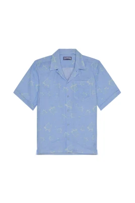 Linen Bowling Shirt Bubble 3D