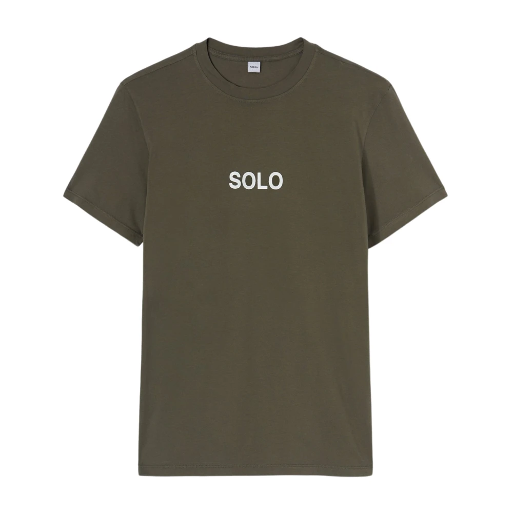 Aspesi Men's Green T-Shirts, Xl, Classic Military T-Shirt
