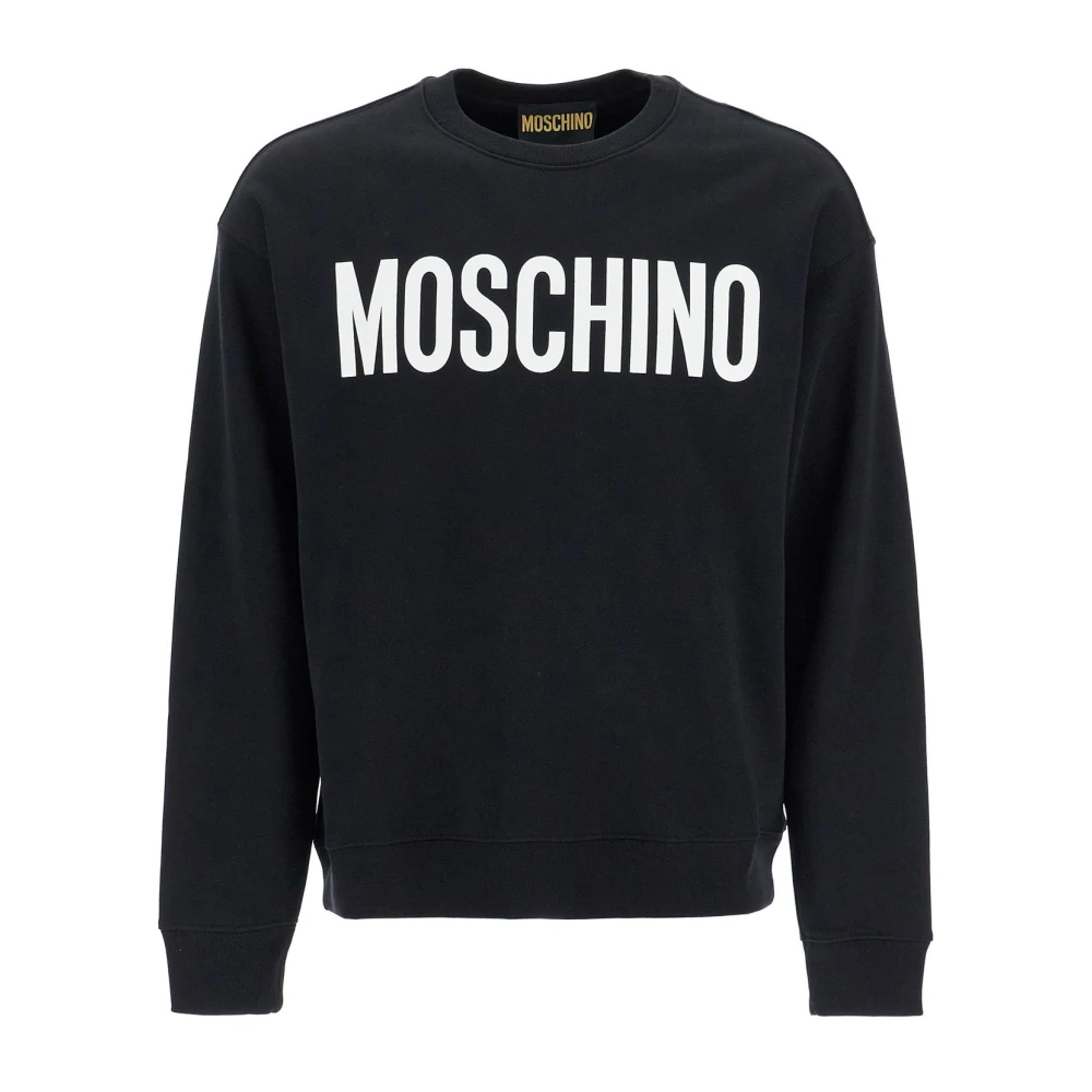 Moschino Logo Crewneck Sweatshirt Black, Herr