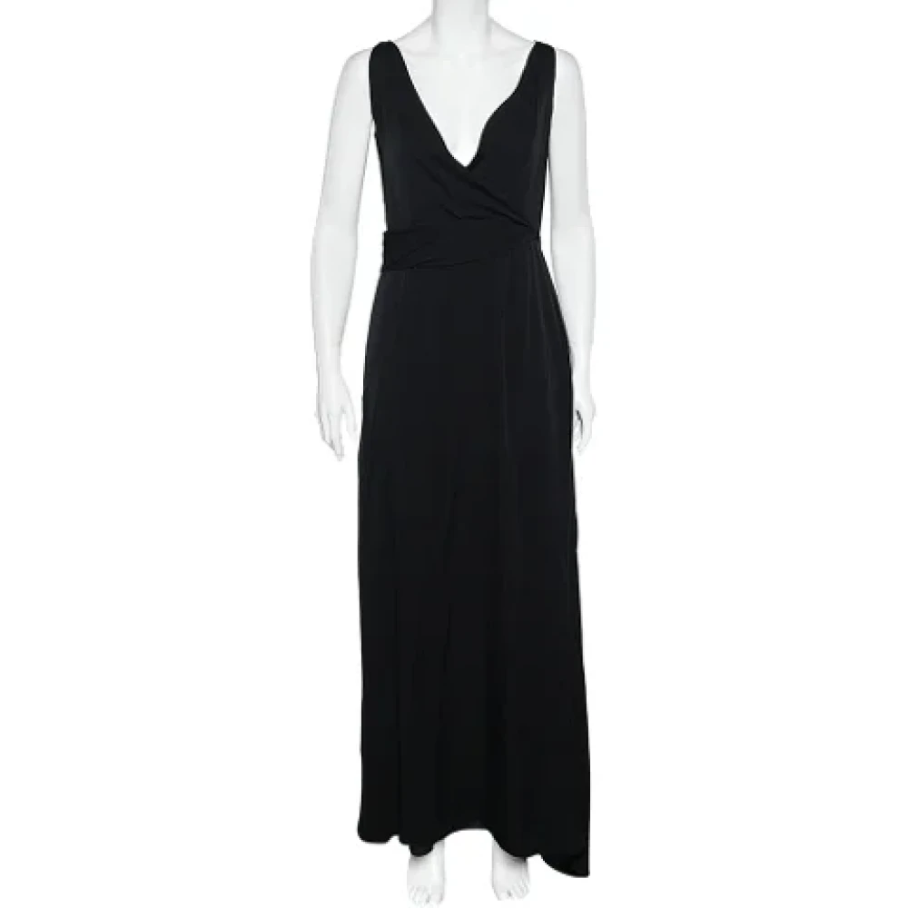 Armani Pre-owned Silk dresses Black Dames