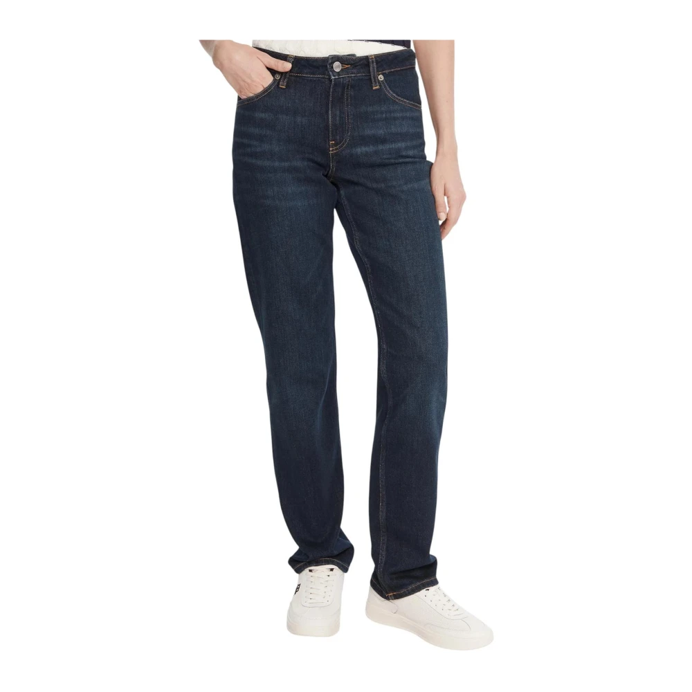 Tommy Hilfiger Women's Blue Straight Fit Jeans, W26 L30, High Rise Straight Leg Jeans