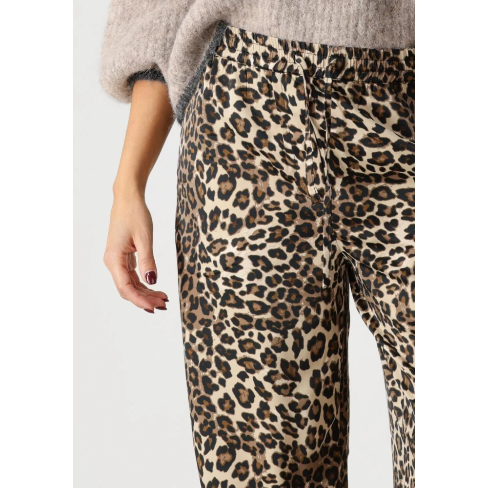 Modström Luipaardprint Broek voor Vrouwen Brown Dames