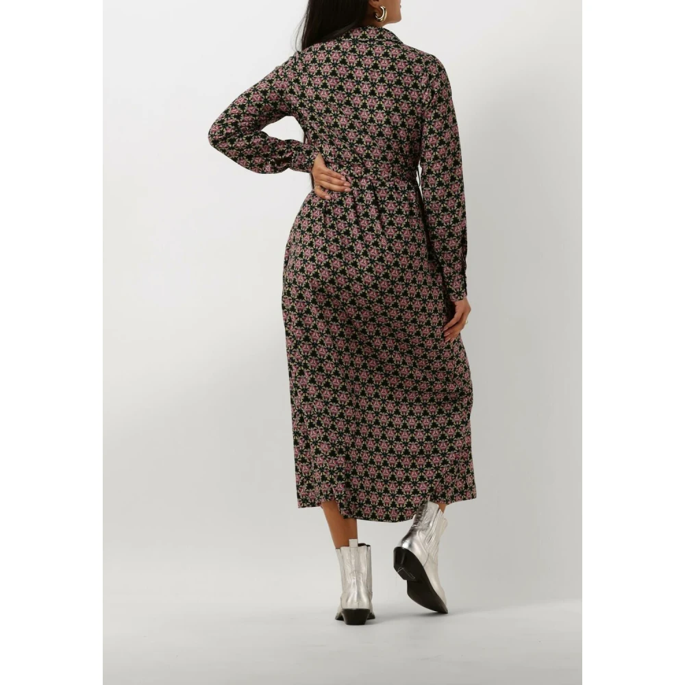 Colourful Rebel Grafische Bloem Maxi Shirtjurk Multicolor Dames