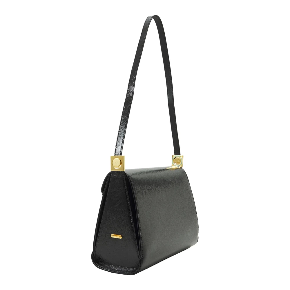 Bally Leren Schoudertas Black Dames