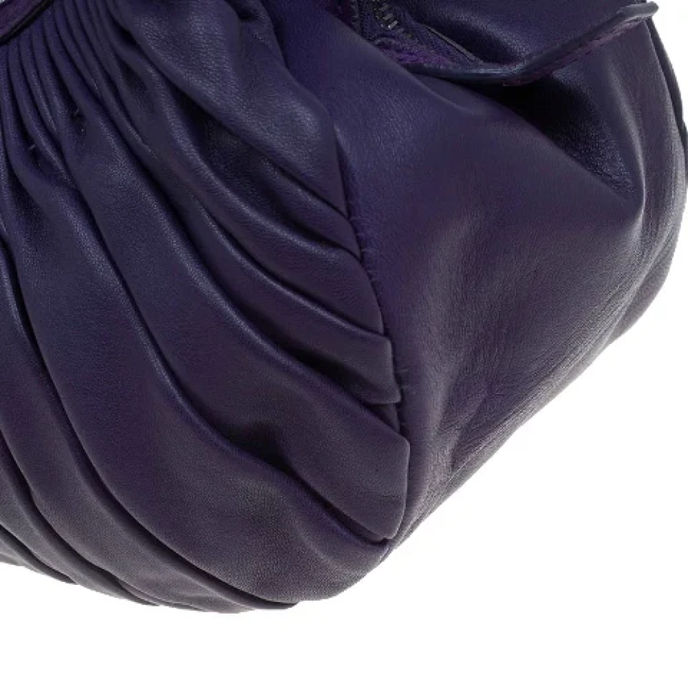 Dior Vintage Pre-owned Leather dior-bags Purple Dames
