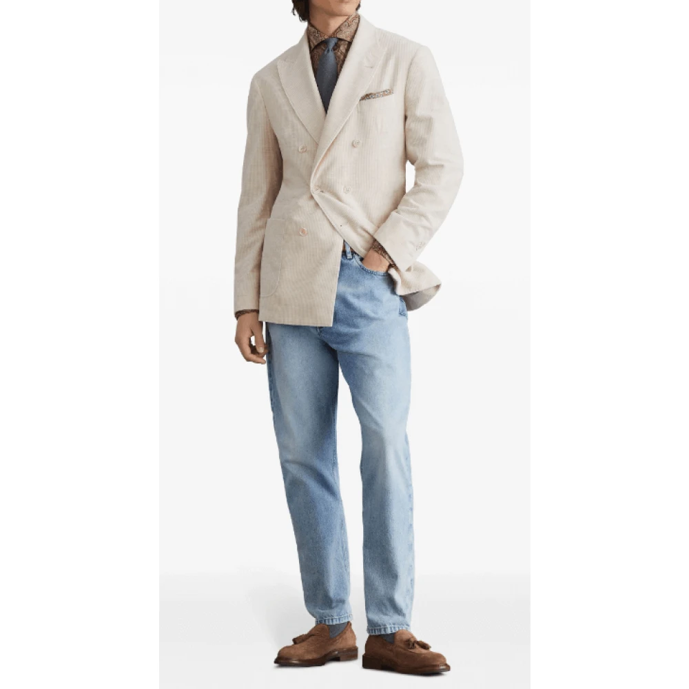 BRUNELLO CUCINELLI Slim-Fit Gewassen Denim Jeans Blue Heren