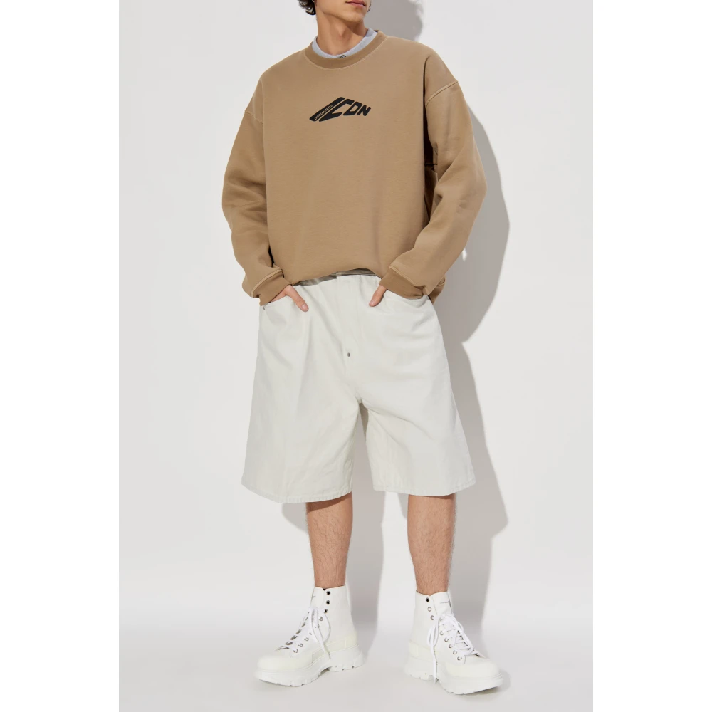 Dsquared2 Sweatshirt met bedrukt logo Beige Heren