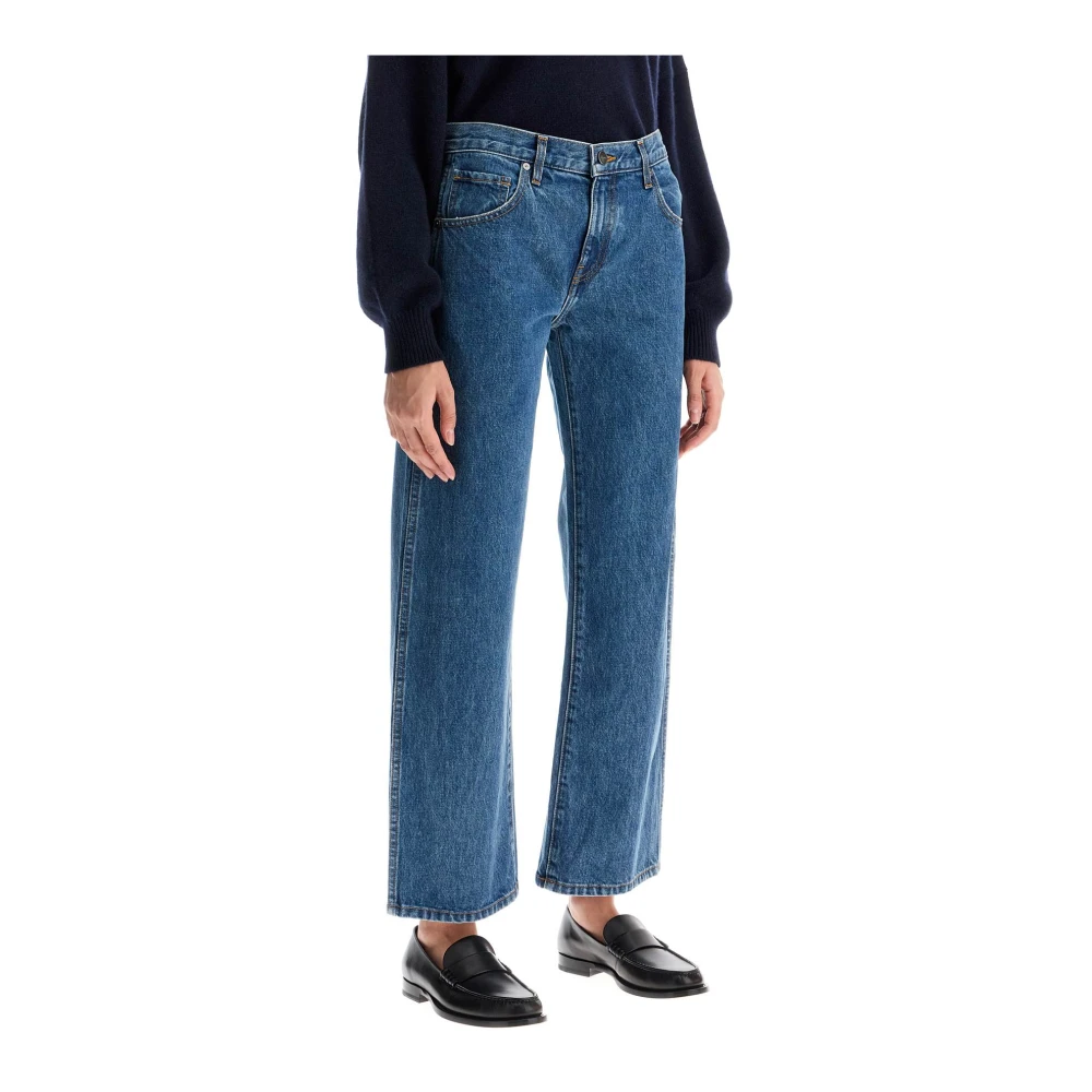 Khaite Geknipte Denim Jeans Blue Dames
