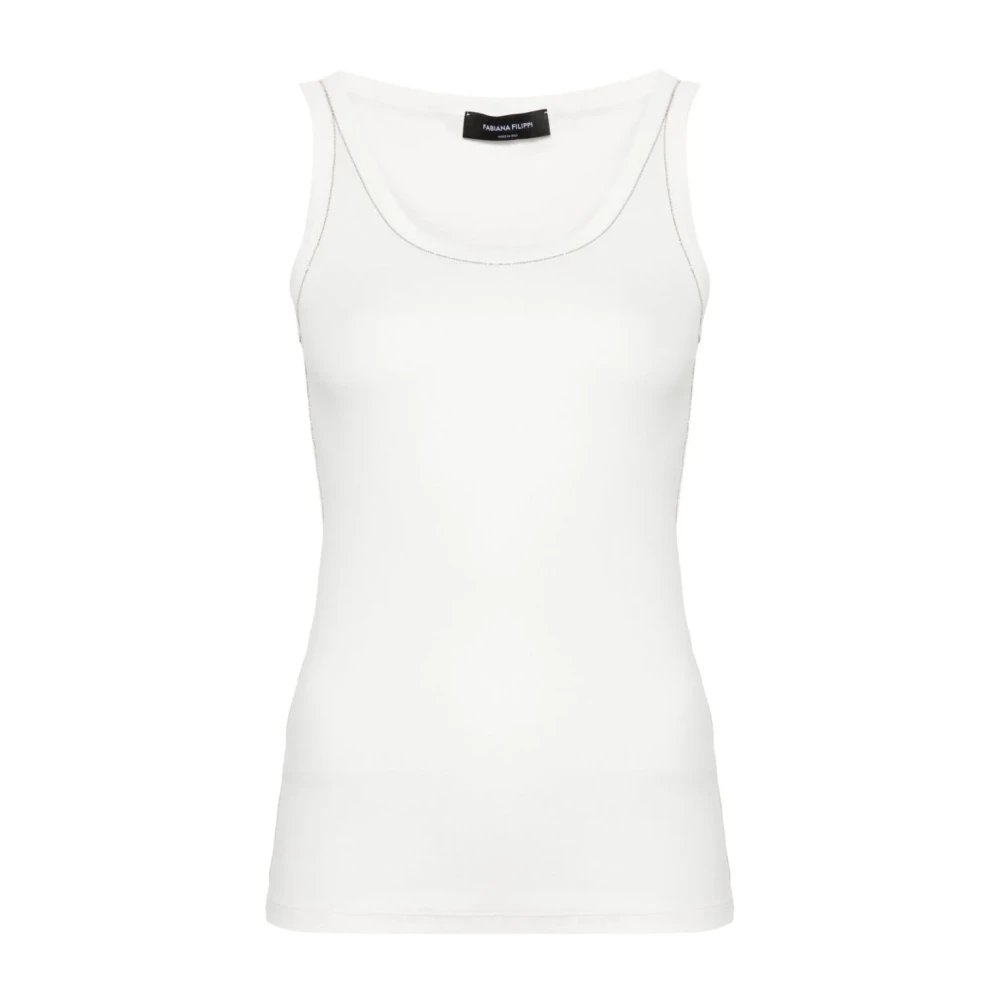 Fabiana Filippi Witte Topwear voor Vrouwen Ss24 White Dames