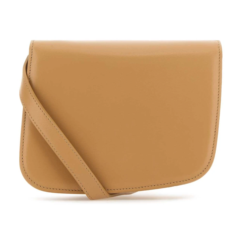 Salvatore Ferragamo Beige Leren Crossbody Tas Beige Dames