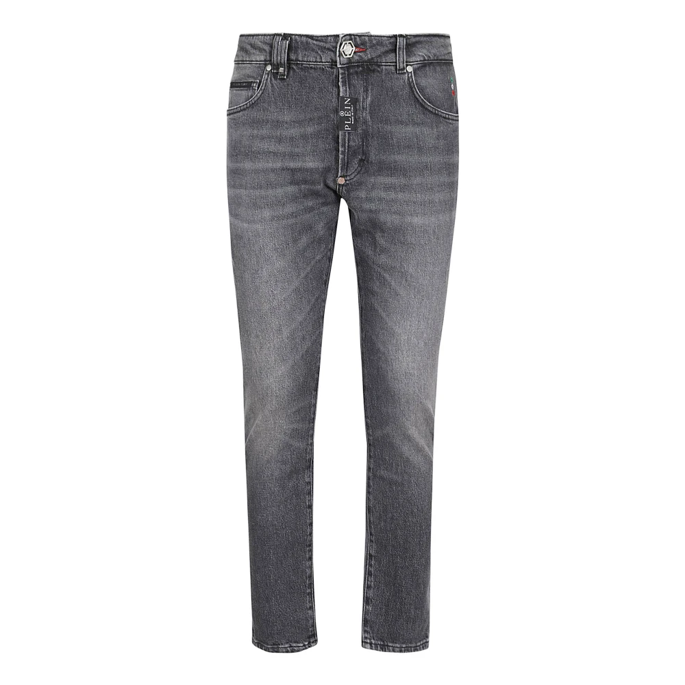 Philipp Plein Klassieke Denim Jeans voor Dagelijks Gebruik Gray Heren