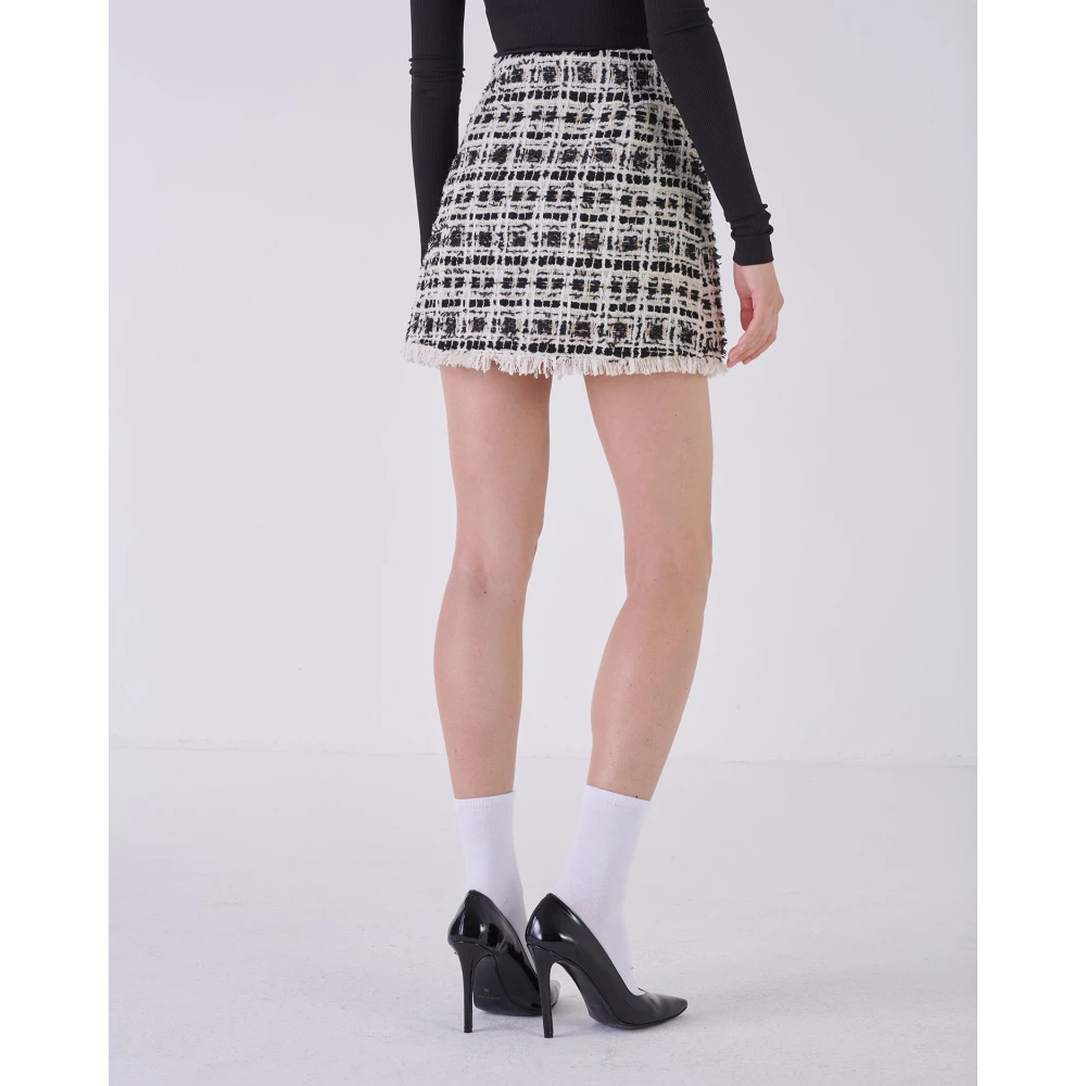 Silvian Heach Gestructureerde stoffen wikkel minirok met franjes Multicolor Dames
