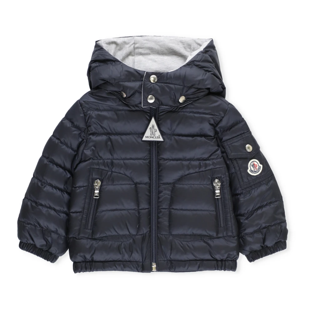 Moncler Blå Baby Vadderad Jacka för Pojkar Blue, Pojke