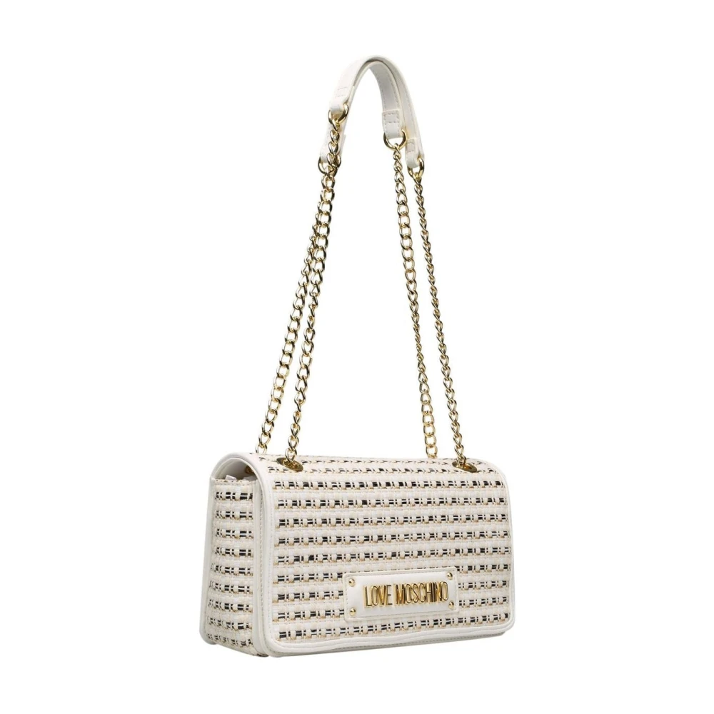 Love Moschino Schoudertas met magneetsluiting White Dames