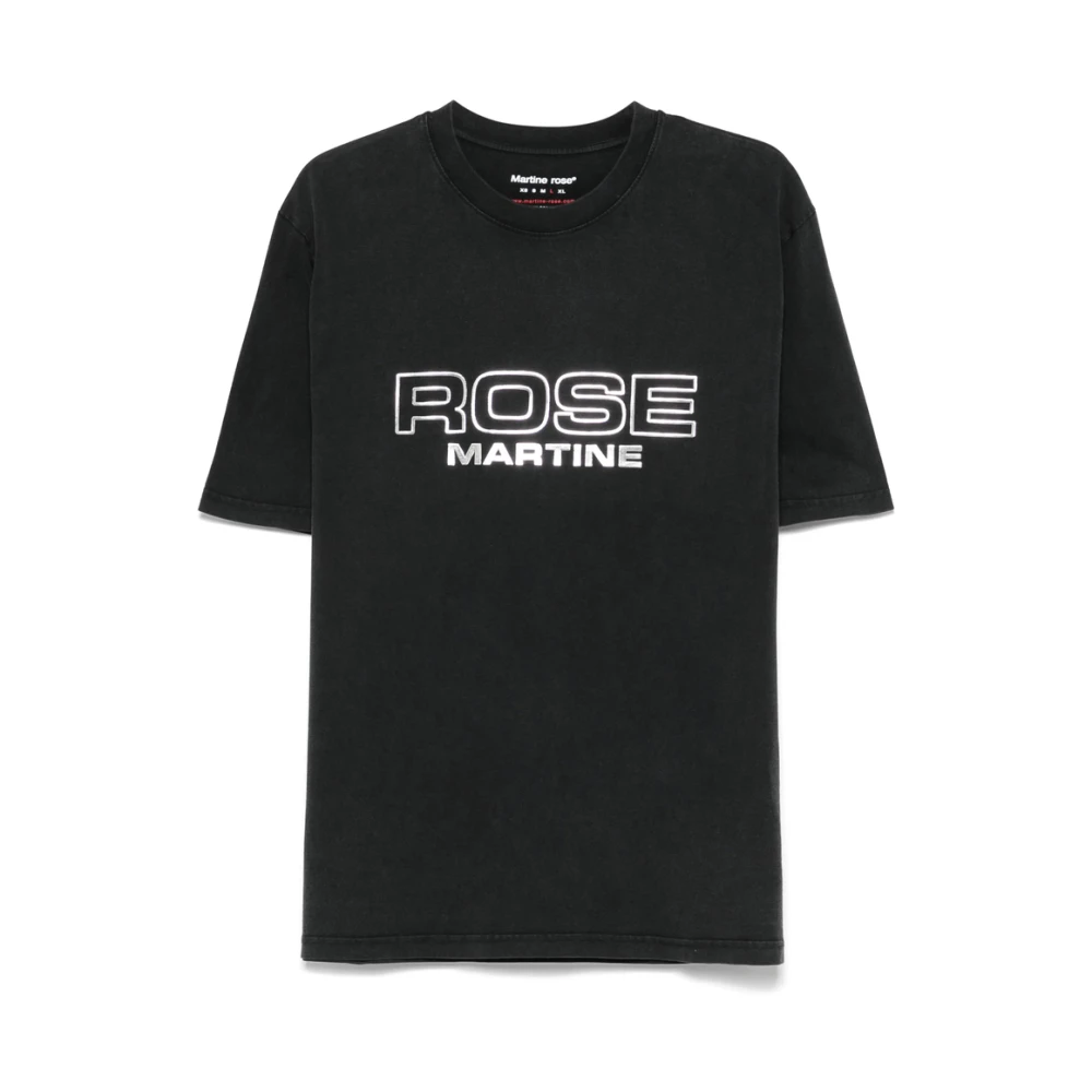 Martine Rose Zwart Crew Neck Korte Mouwen T-shirt Black Heren