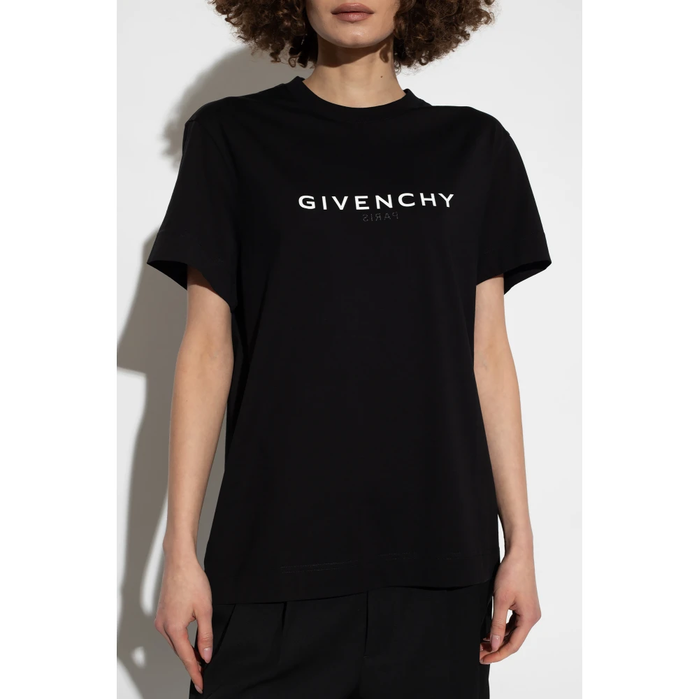 Givenchy T-shirt met logo Black Dames