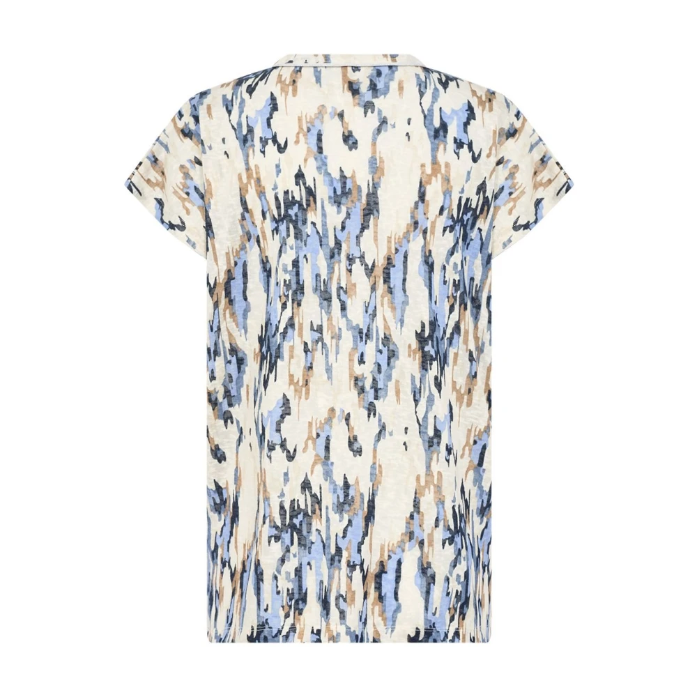 Soyaconcept Abstract Print Shirt Blauw Multicolor Dames