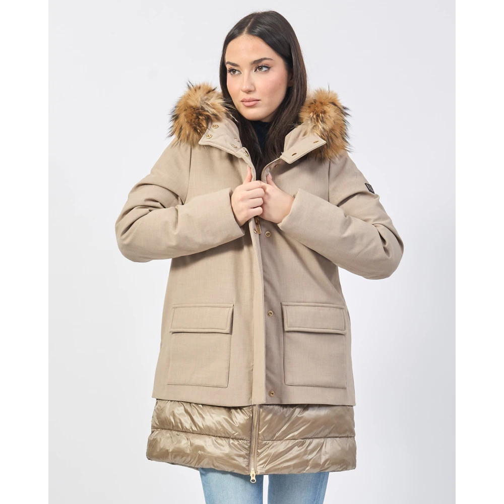 YES ZEE Beige Winterjas Beige Dames