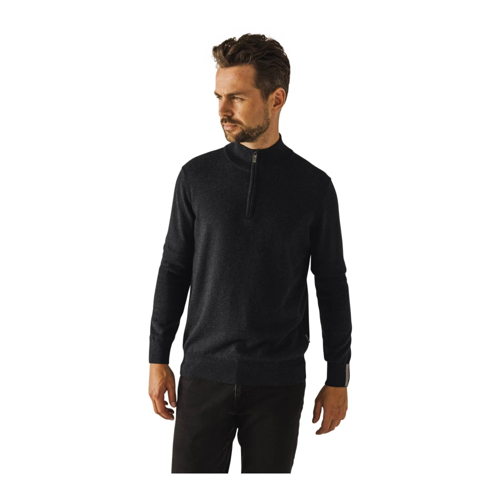 State of Art Zwarte Trui Stijlvol Ontwerp Black Heren