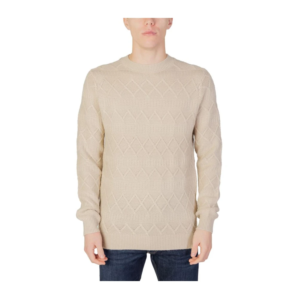 Only & Sons Beige Acryl Katoen Trui Beige Heren