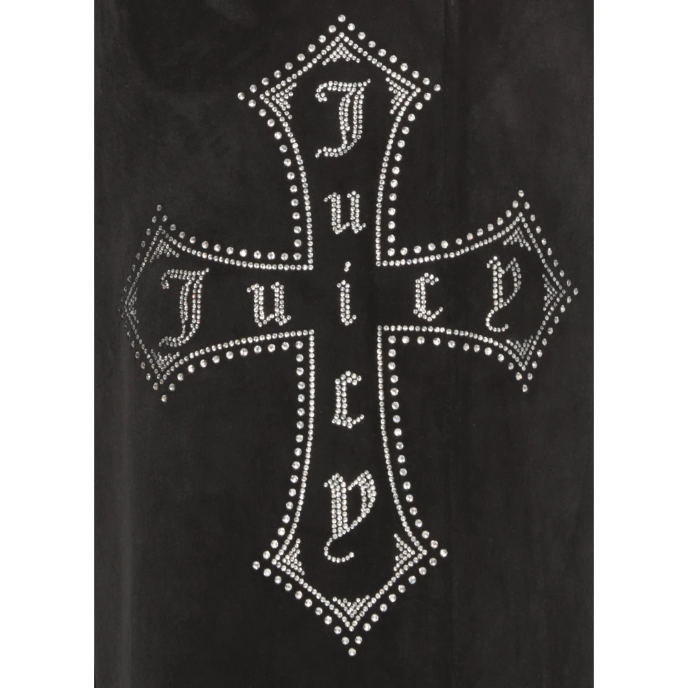 Juicy Couture Zwarte elastische broek met trekkoord Black Dames