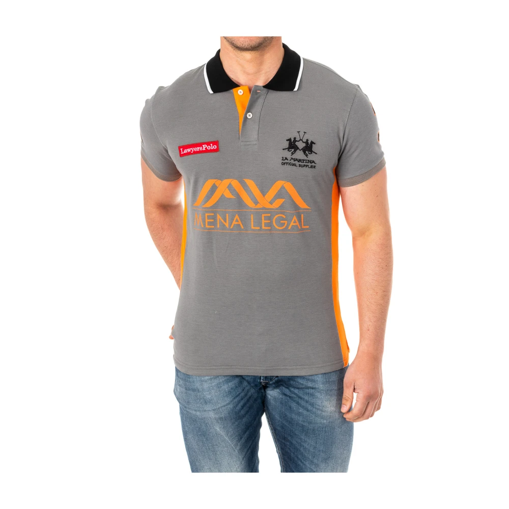 La Martina Men's Gray Polo Shirt