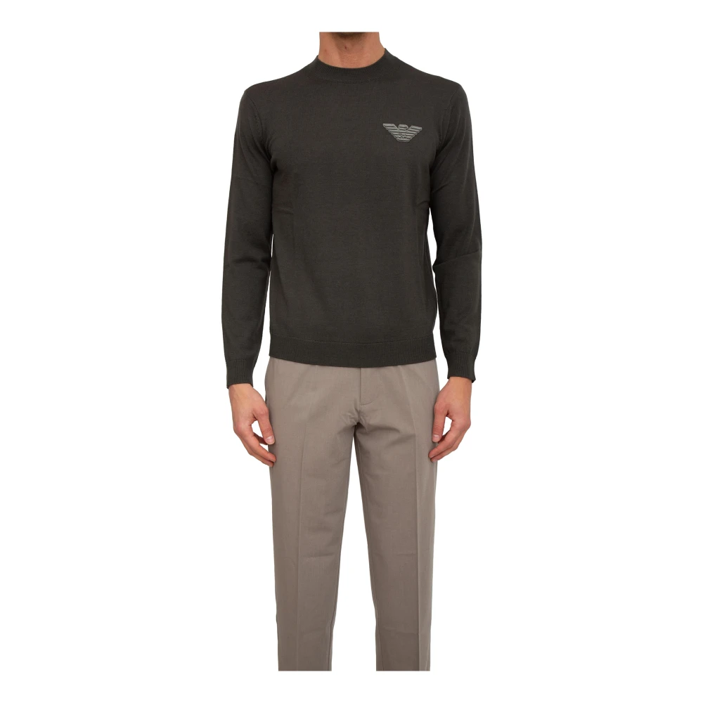 Emporio Armani - Jersey De Cuello Redondo - Knitwear - Hombre - Verde - M