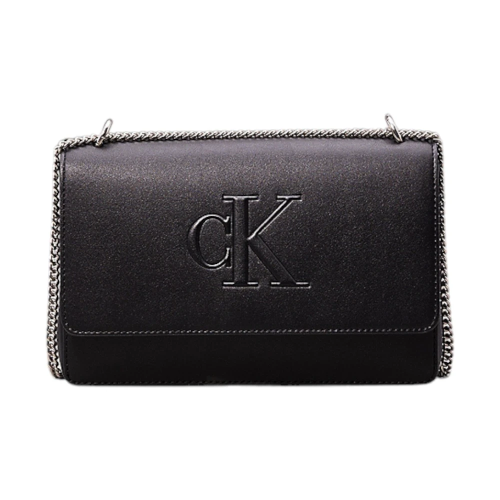 Calvin Klein Omkeerbare schoudertas in zwart Black Dames