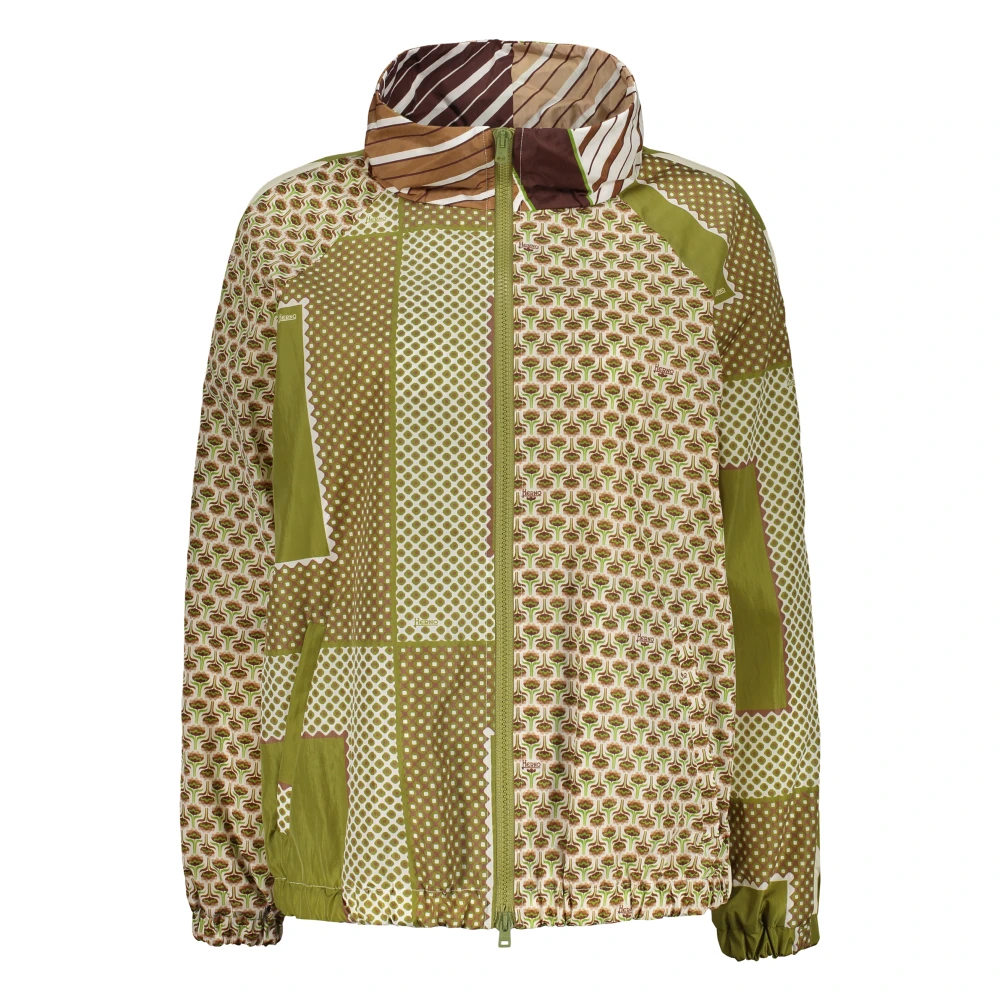 Herno Jacquard Motif Jacket Green Dames