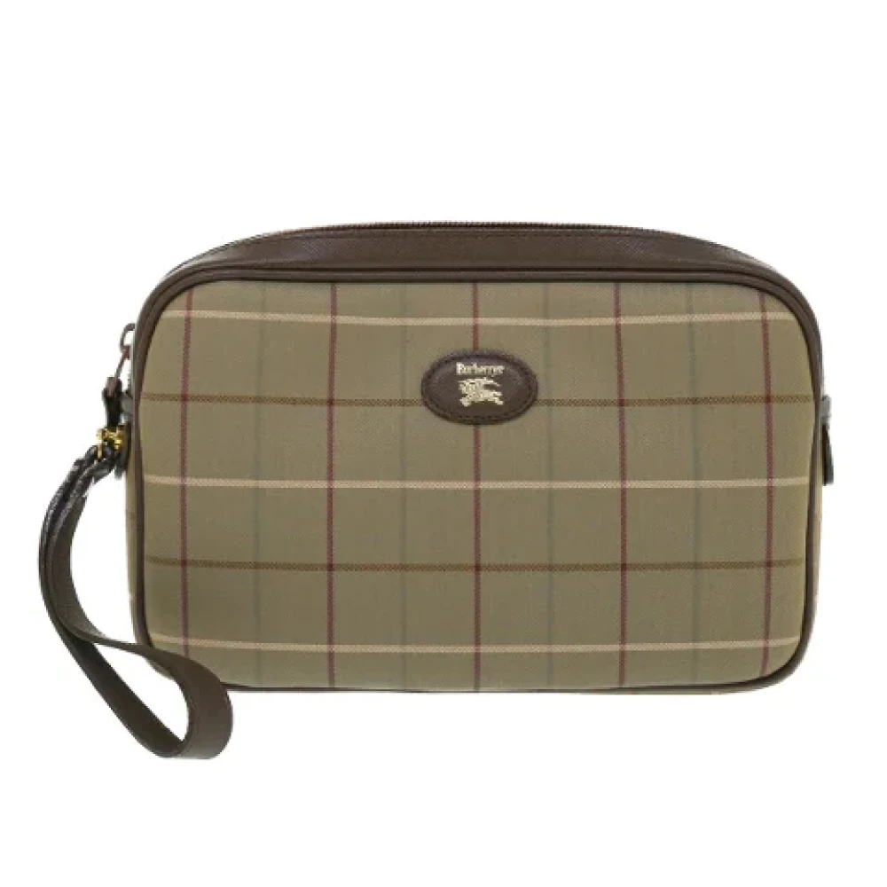 Burberry Vintage Pre-owned Canvas clutches Green Dames