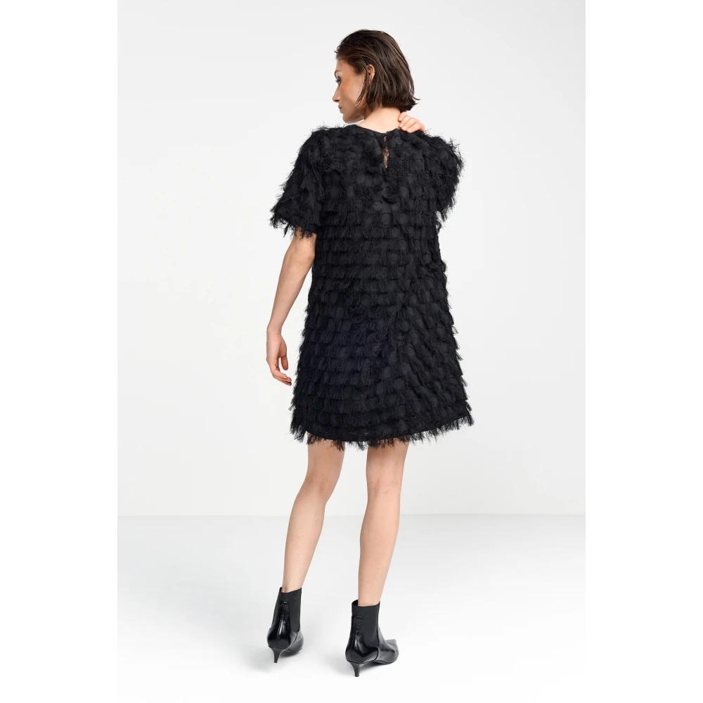 Rich & Royal Gestructureerde Minijurk Black Dames