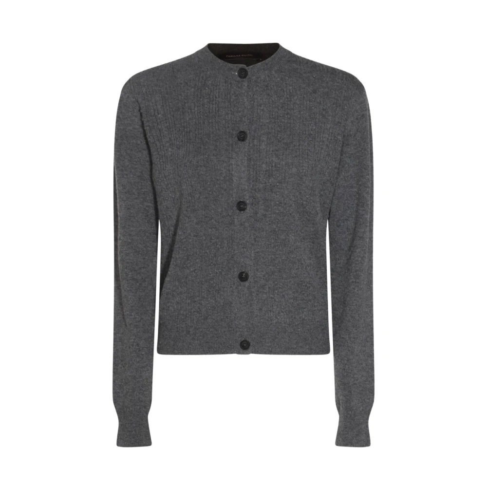 Fabiana Filippi Grijze Wollen Gebreide Trui Gray Dames