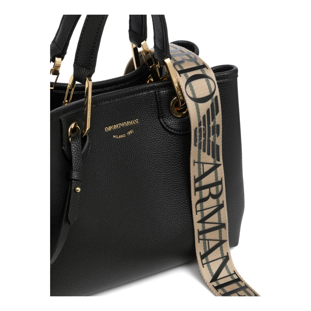 Emporio Armani Verstelbare Band Handtas met Magneetsluiting Black Dames