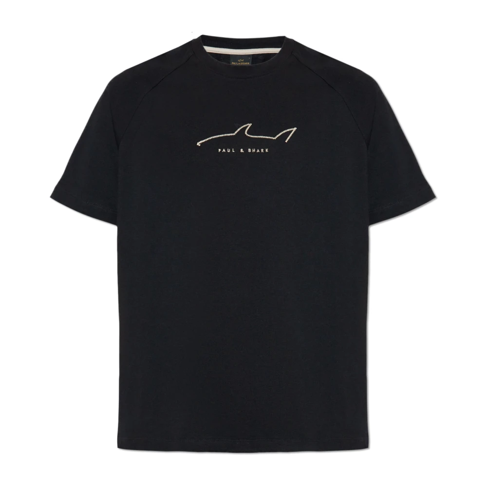PAUL & SHARK T-shirt met geborduurd logo Black Heren