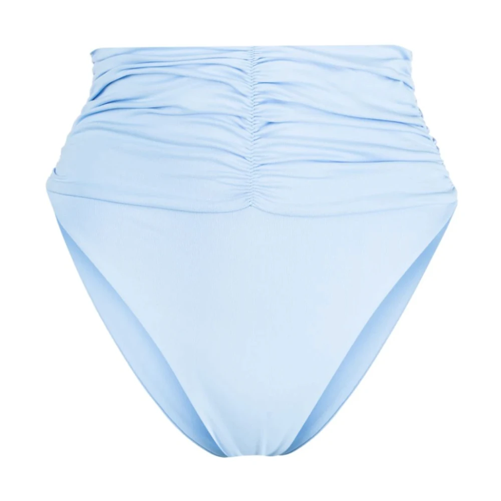 Magda Butrym Lichtblauwe Gerimpelde Bikinibroek met Hoge Taille Blue Dames