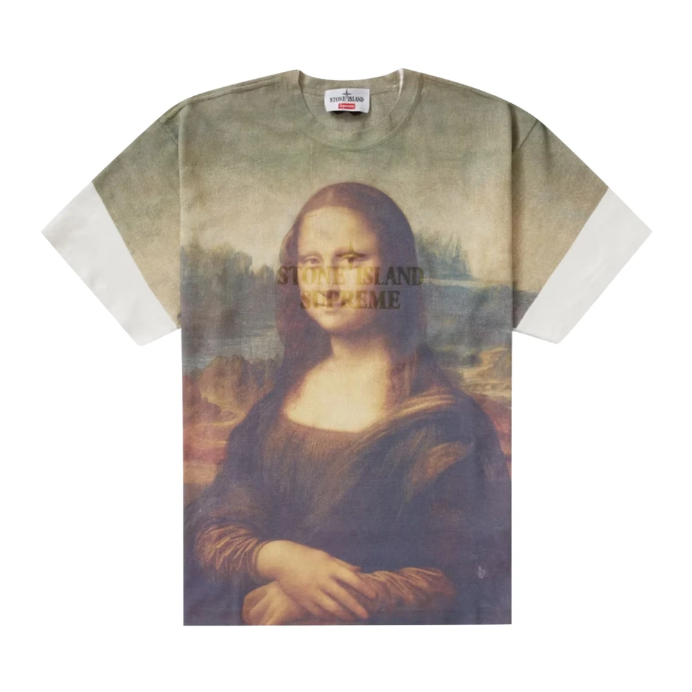 Stone Island Beperkte oplage Mona Lisa grafische T-shirt Multicolor Dames