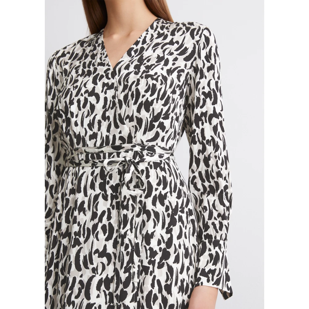 Marc O'Polo Lange wikkeljurk gevormd Multicolor Dames
