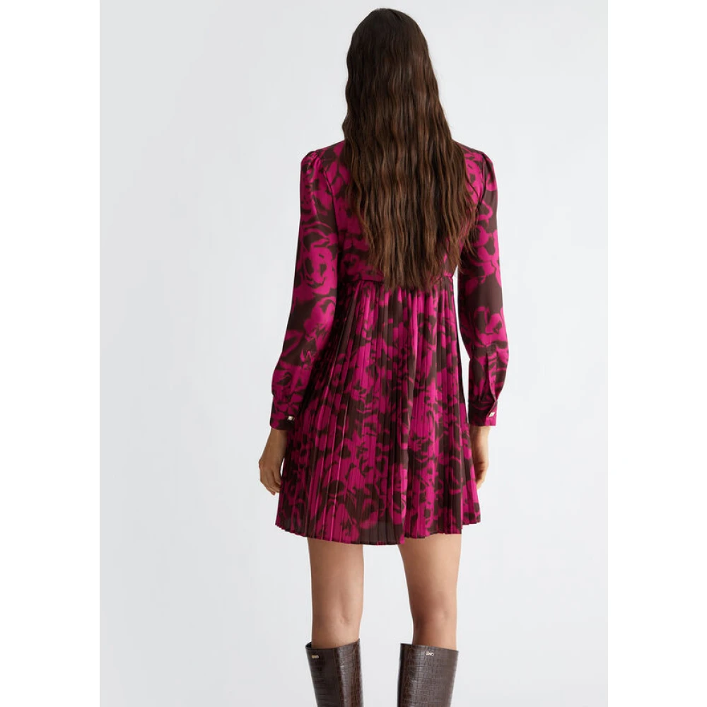 Liu Jo Bloemenprint overhemdjurk Geplooide rok Pink Dames