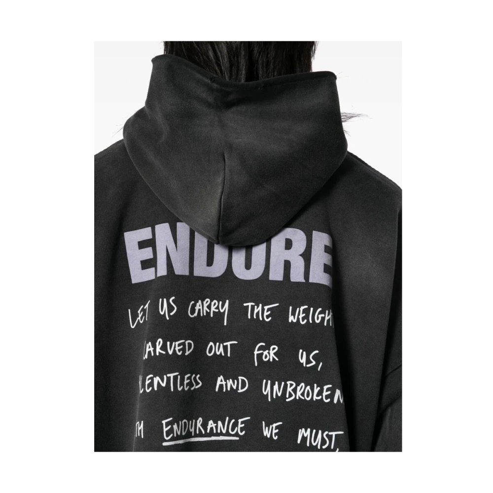 Represent Hoodie met logoprint Black Heren