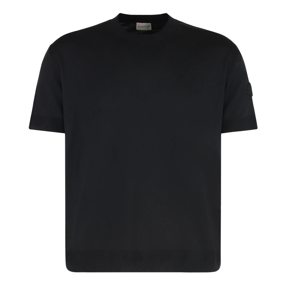 Moncler - Tops > T-Shirts - Black - Moncler - Modalova