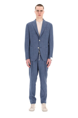 clear-blue-linen-blend-tailored-dress