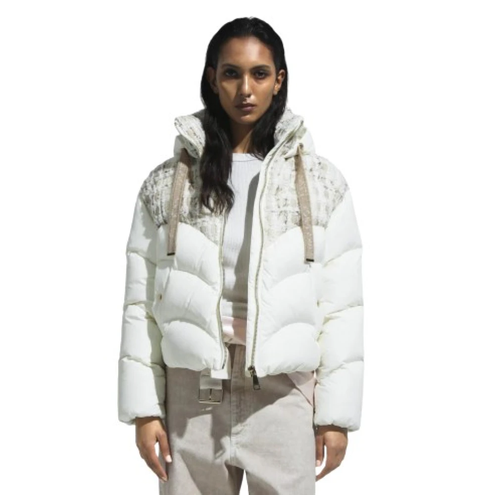 Khrisjoy Witte Tweed Luxe Winterjas White Dames