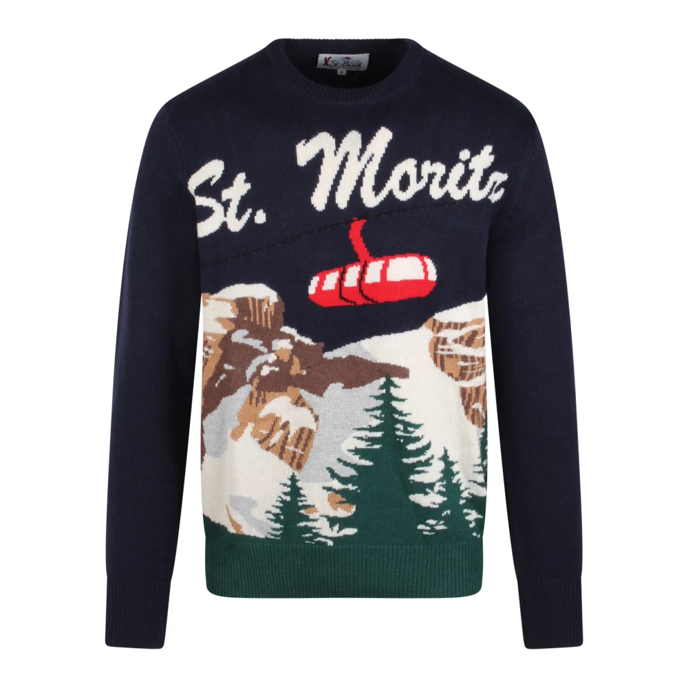 MC2 Saint Barth Kerst Jacquard Wollen Trui Multicolor Heren